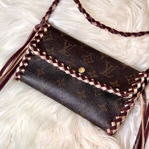 Louis Vuitton Vintage Western Fringe Wallet on Chain Purse Crossbody Handbag